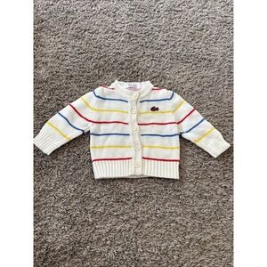 Vintage Izod Lacoste Sweater Kids Small S V Neck Preppy Tennis 80s 90s Knit